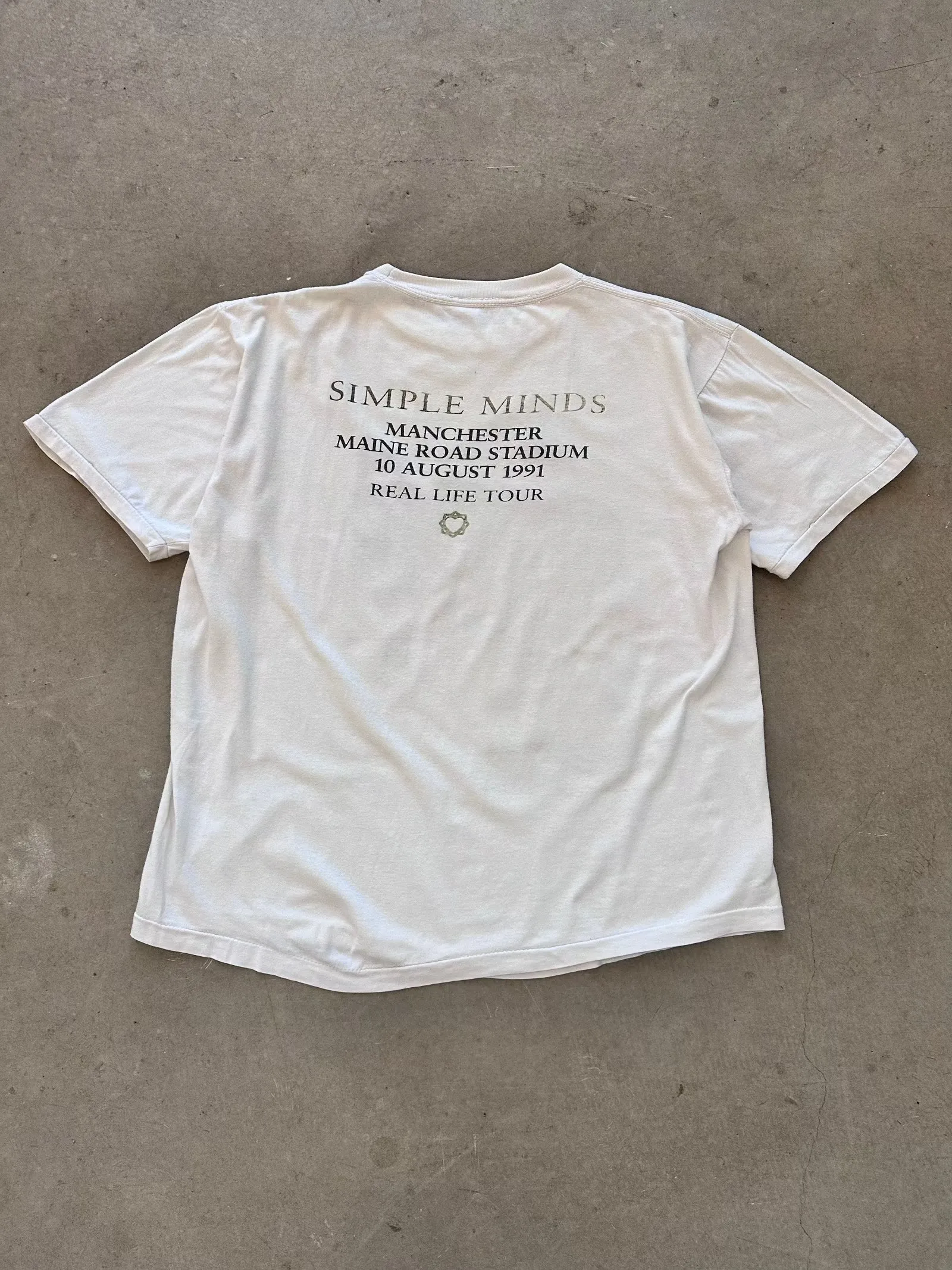 1991 Simple Minds Real Life Manchester Gig T-Shirt - M