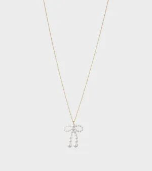 Bow Simple Necklace Gold