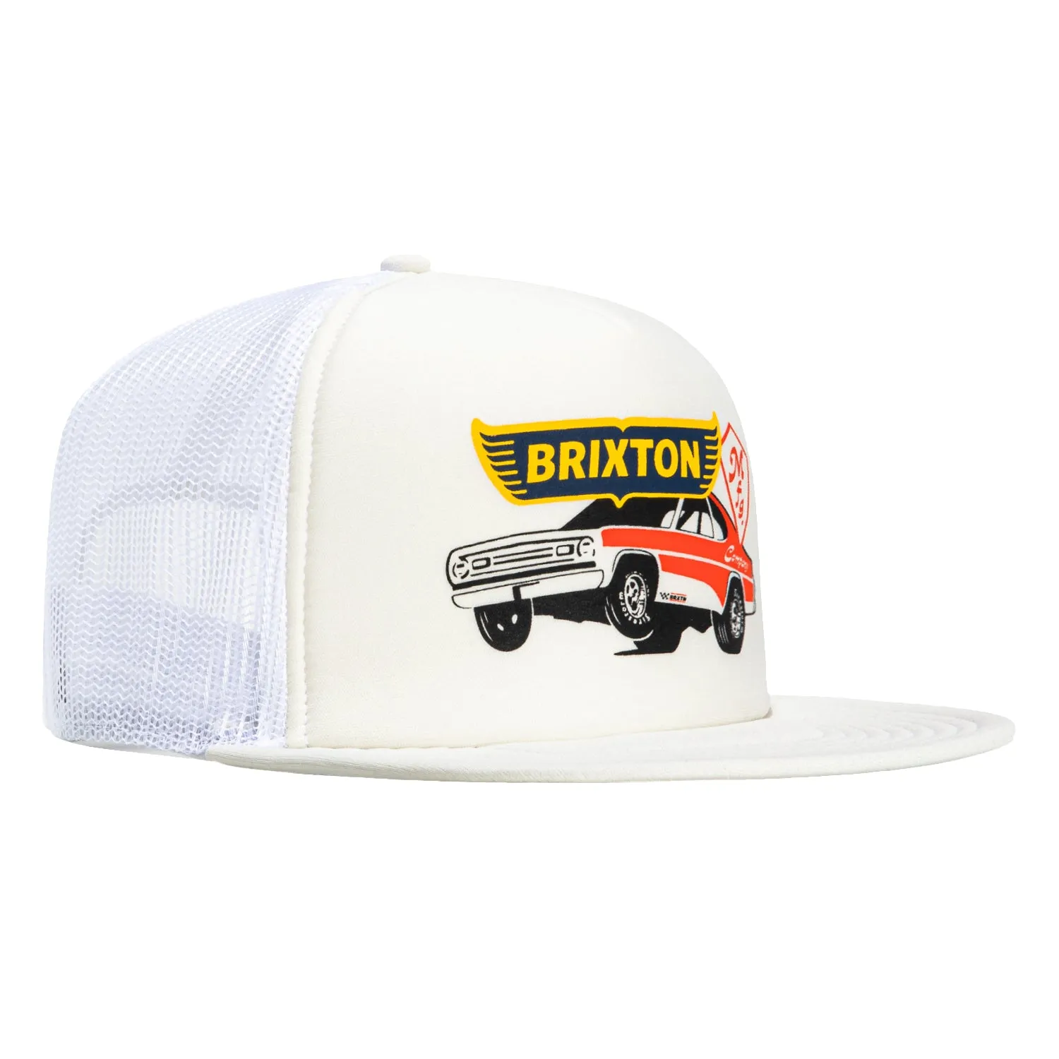 Brixton Barona Mesh Snapback Trucker Foam Hat - White