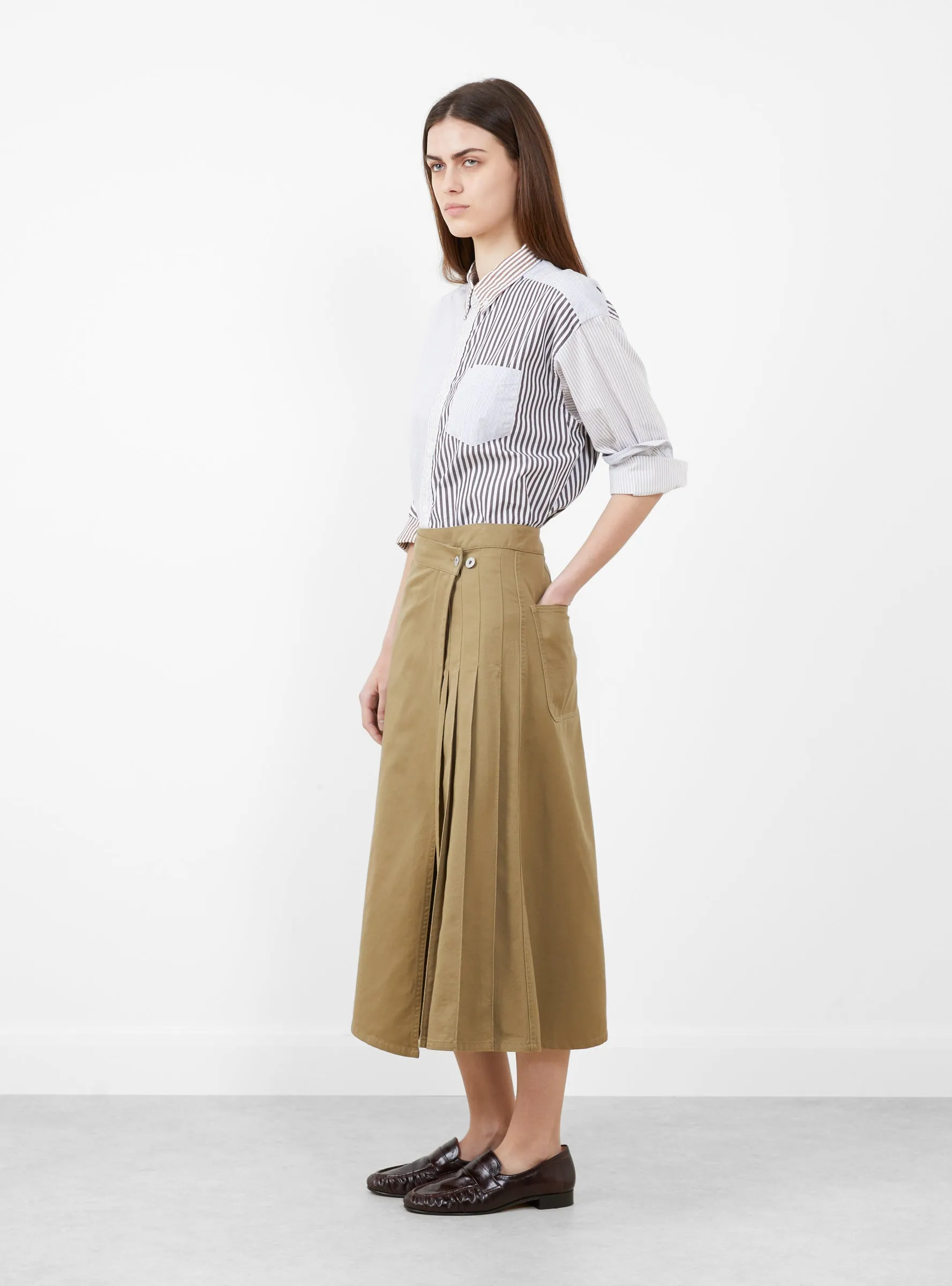 Chino Wrap Skirt Beige