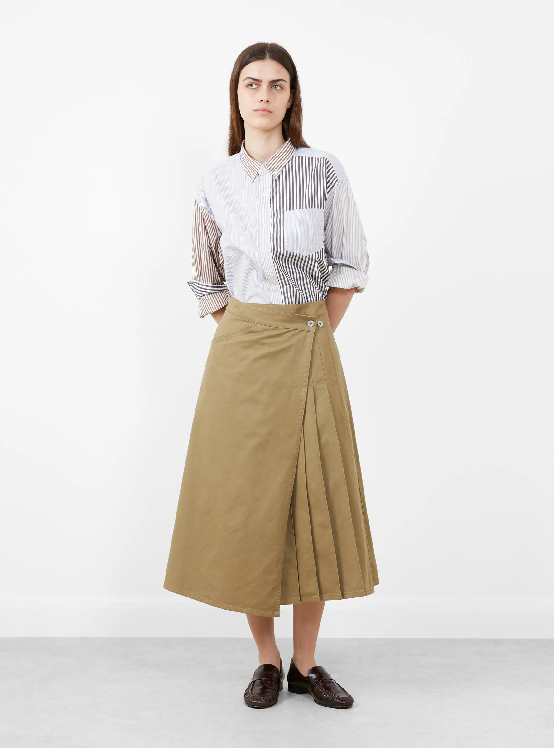 Chino Wrap Skirt Beige