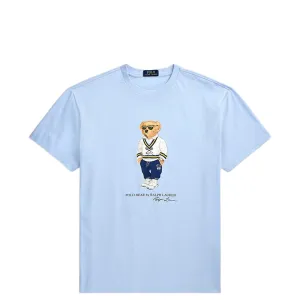 CLASSIC FIT POLO BEAR JERSEY T-SHIRT BLUE HERITAGE ICONS