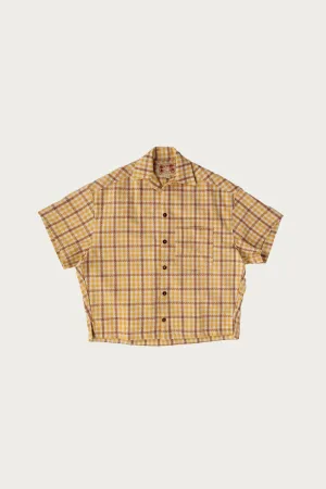 Curtain Check Camp Shirt - Mustard