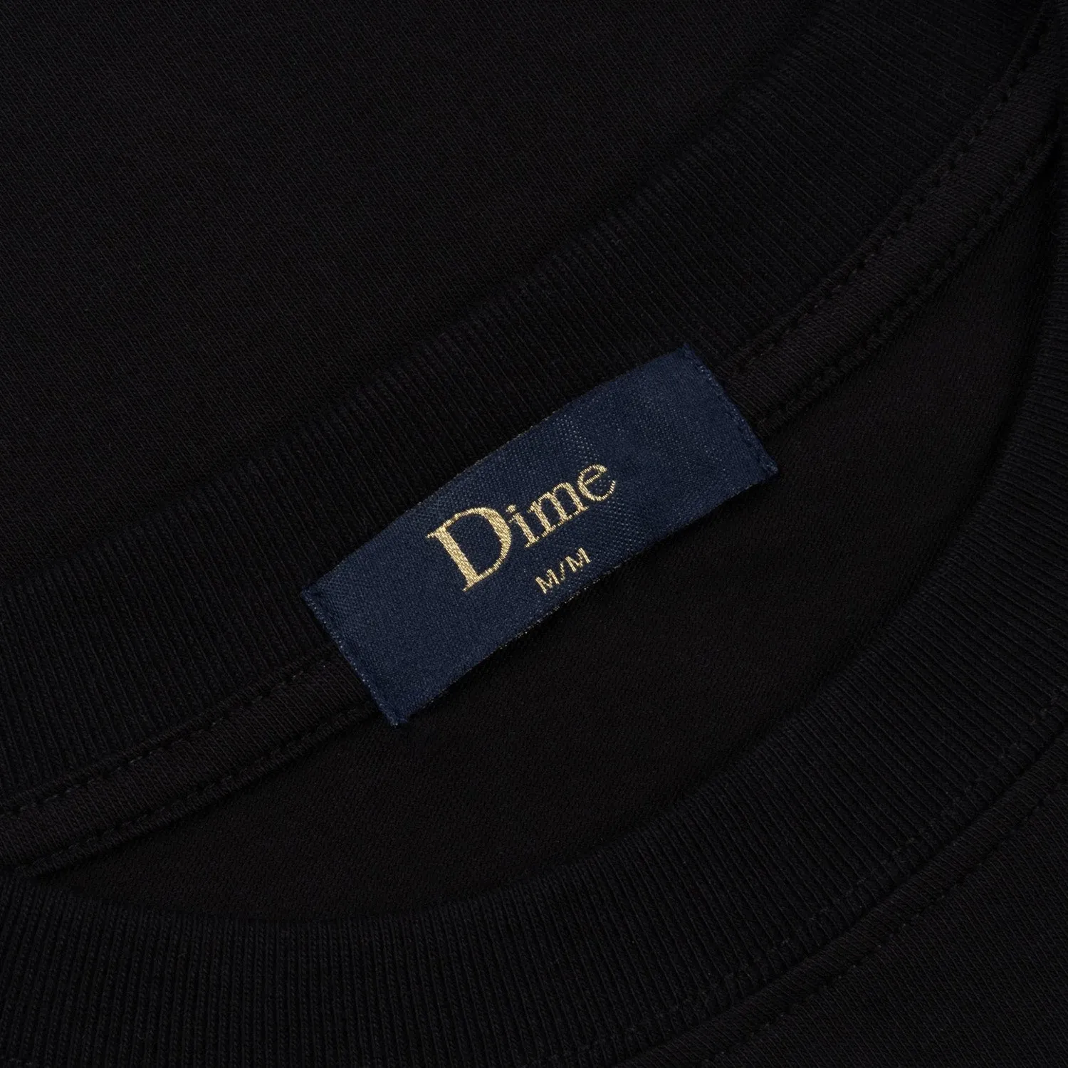 Dime Men Classic Small Logo T-Shirt Black (Purple Emblem)