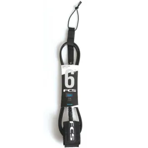 FCS CLASSIC COMP LEASH 6' NEGRO | INVENTO DE SURF PARA COMPETICIN