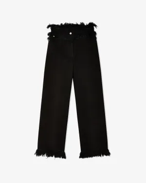 Ferragamo - Women's Frayed-Edge Trousers - (Black)