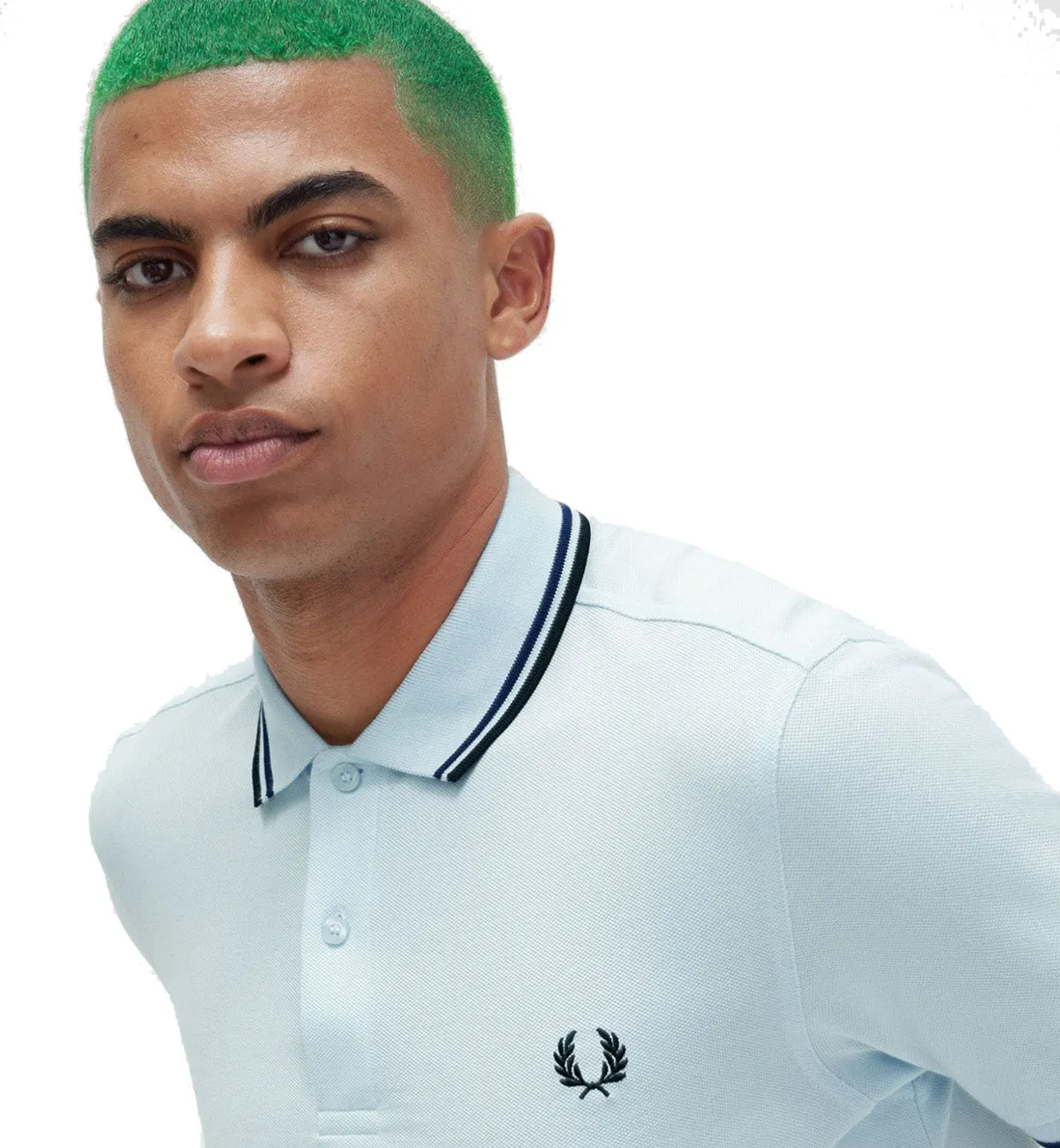 Fred Perry Black Double Stripe Light Ice Polo Shirt