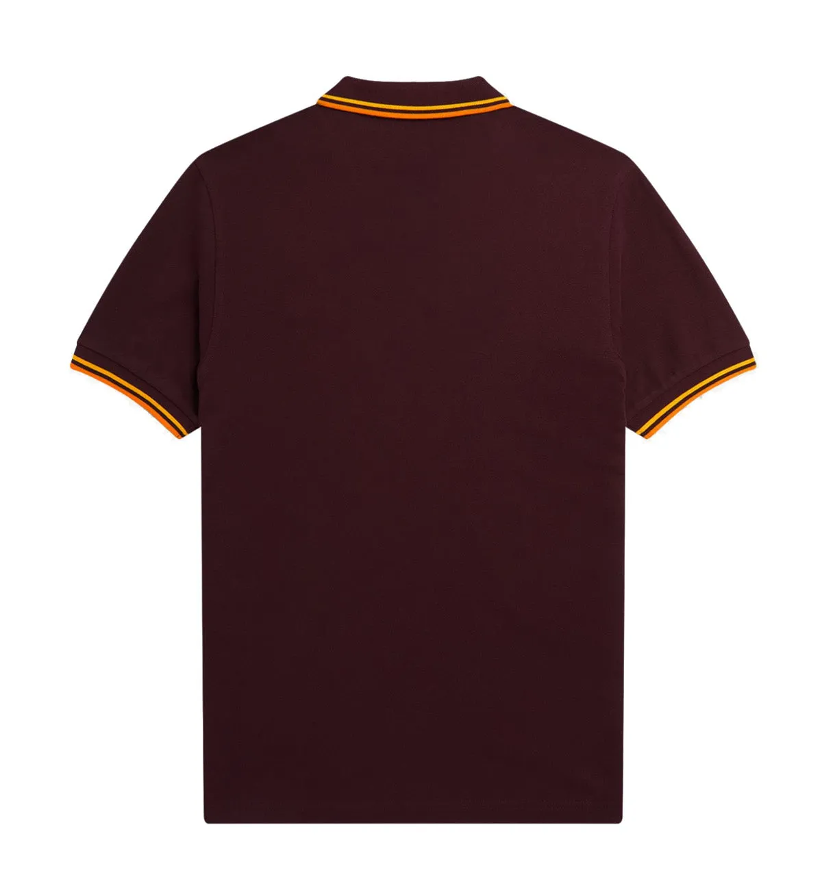 Fred Perry Gold Double Stripe Oxyblood Polo Shirt