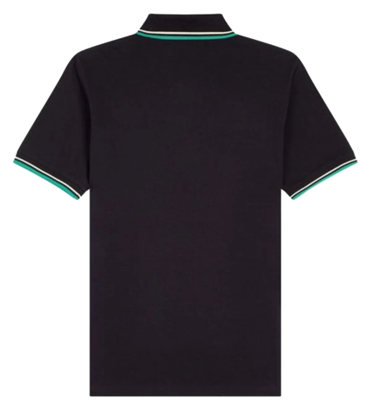 Fred Perry Keppel White Stripe Black Polo Shirt