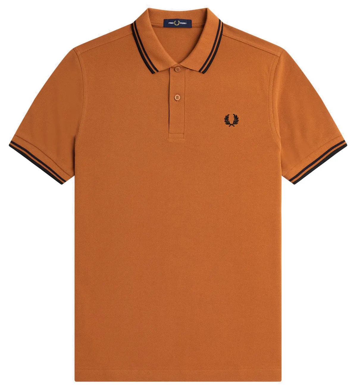 Fred Perry Navy Black Stripe Nut Flake Polo Shirt