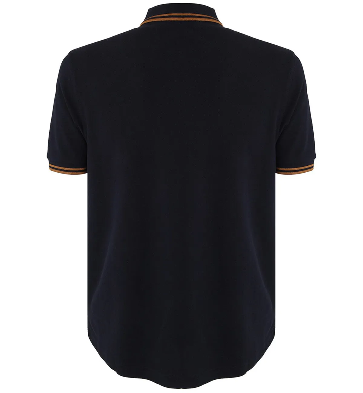 Fred Perry Orange Double Stripe Navy Polo Shirt