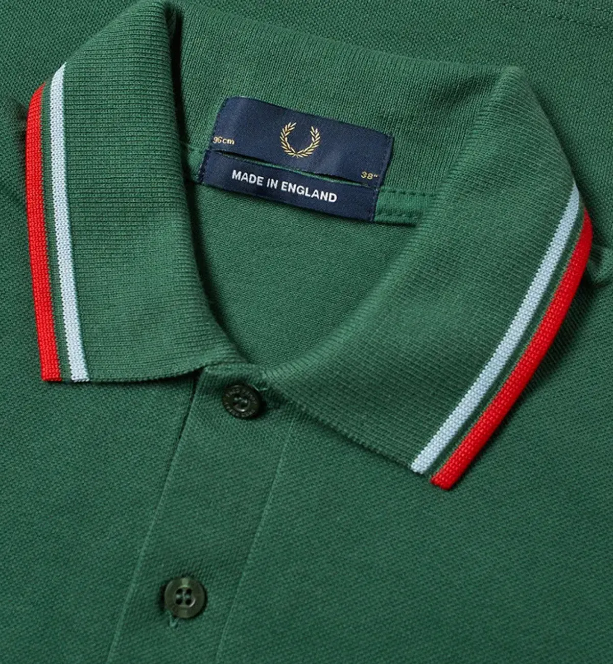 Fred Perry Red Mint Stripe Tartan Green Polo Shirt