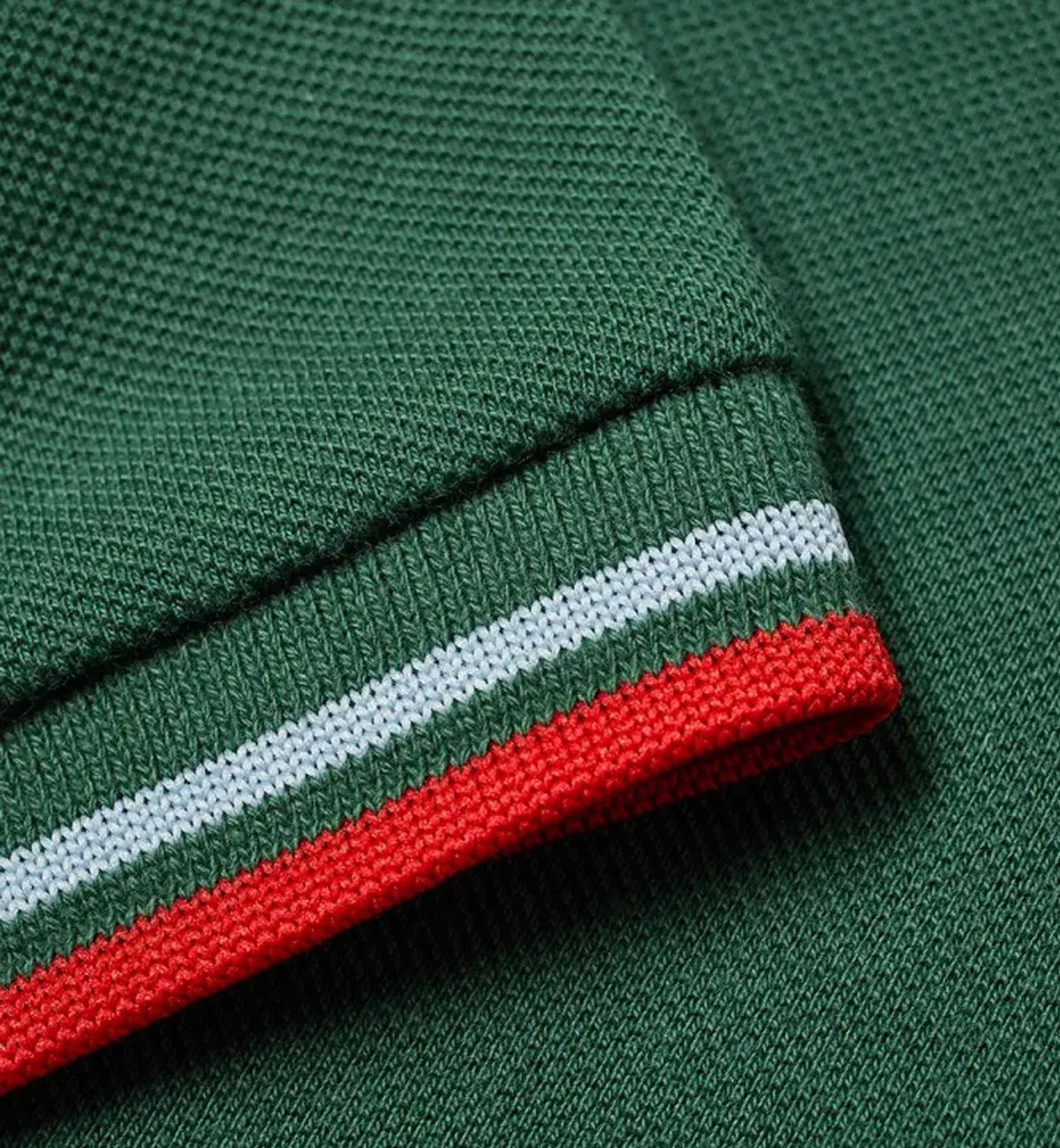 Fred Perry Red Mint Stripe Tartan Green Polo Shirt
