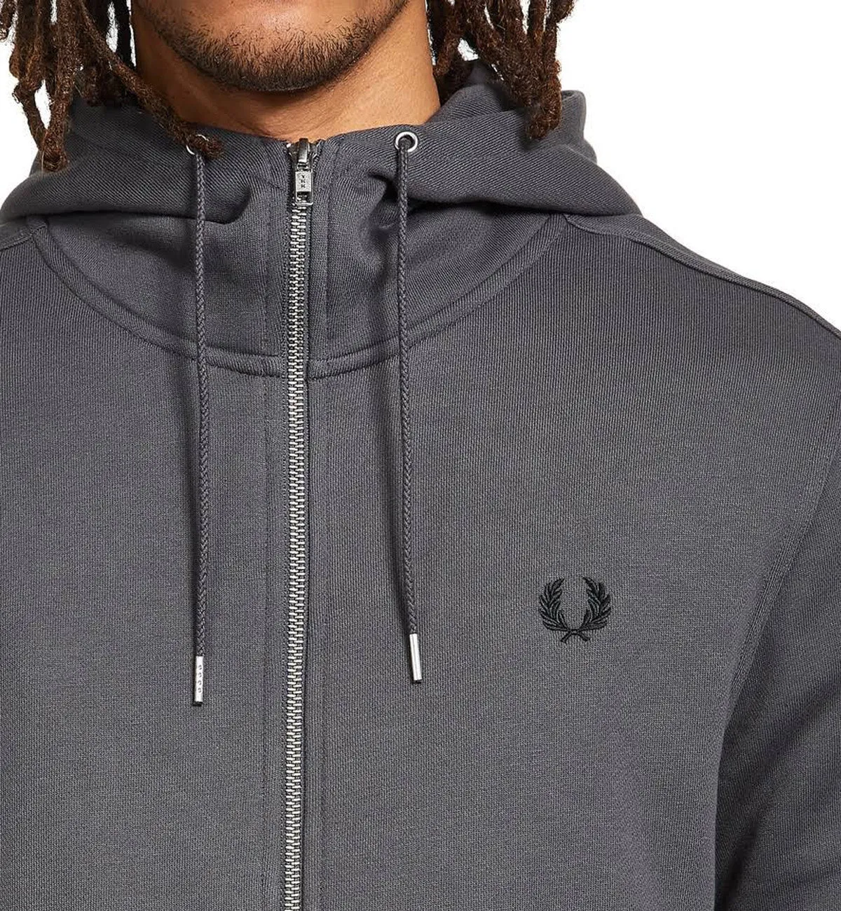 Fred Perry Twin Tipped Hooded Zip Sweatshirt SS23 (Grey)