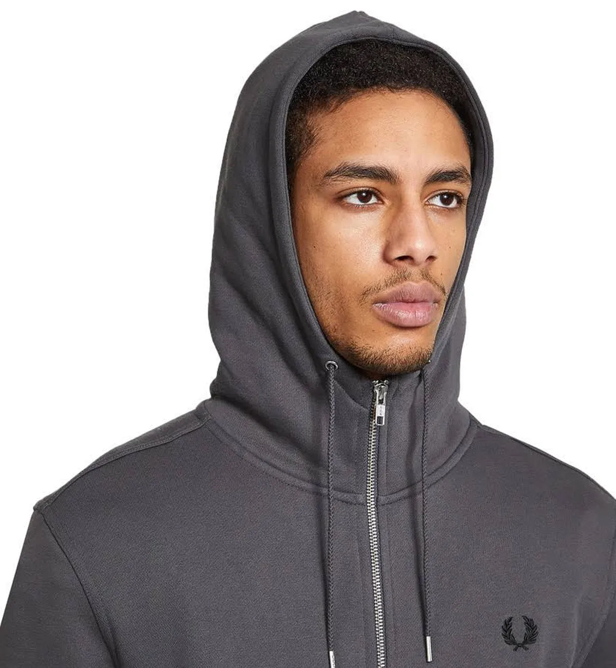 Fred Perry Twin Tipped Hooded Zip Sweatshirt SS23 (Grey)