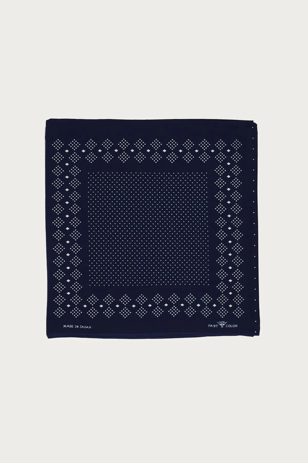 Indigo Selvedge Discharge Bandana - Indigo