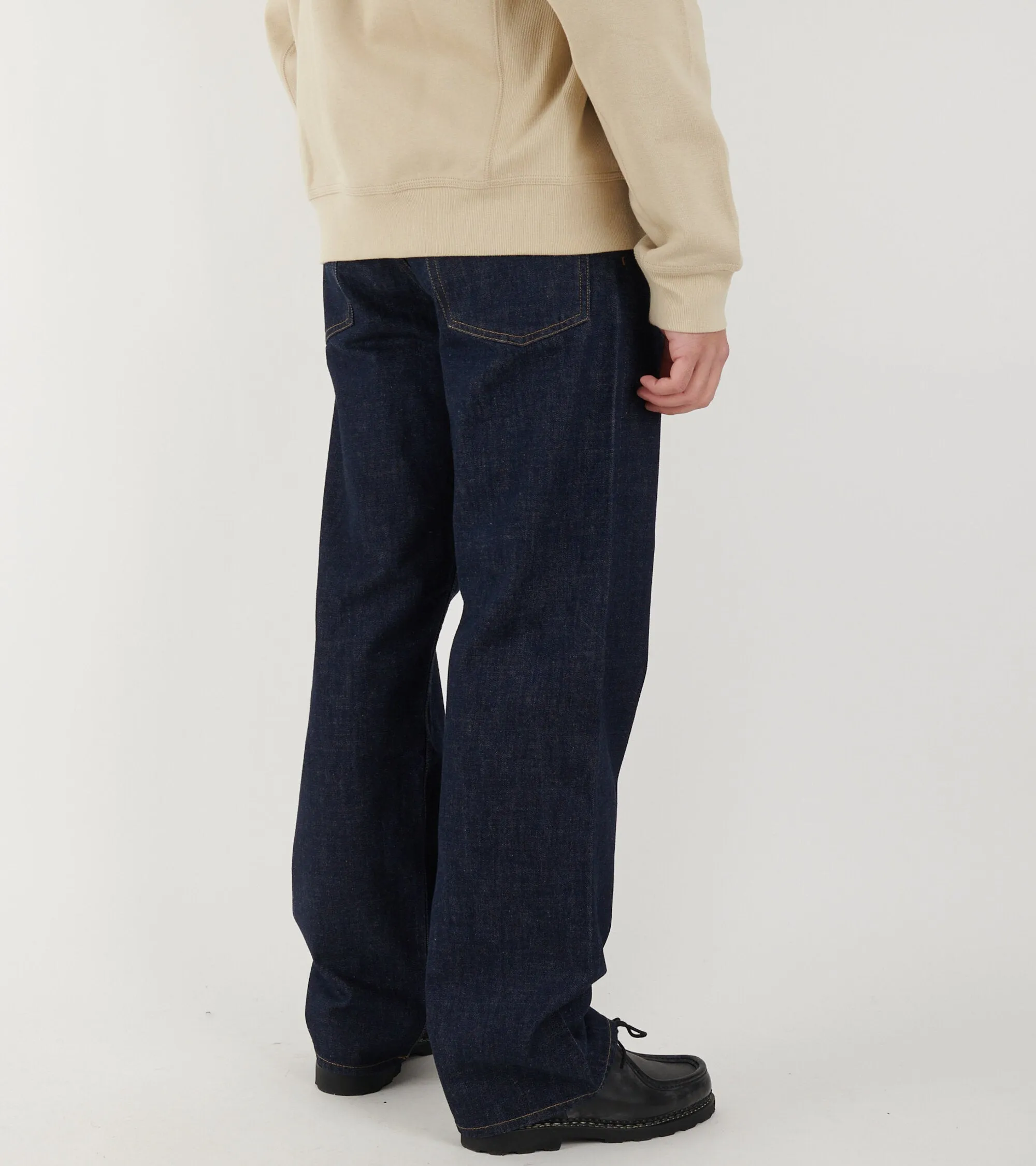 Loose Jeans Simple Rinse Blue