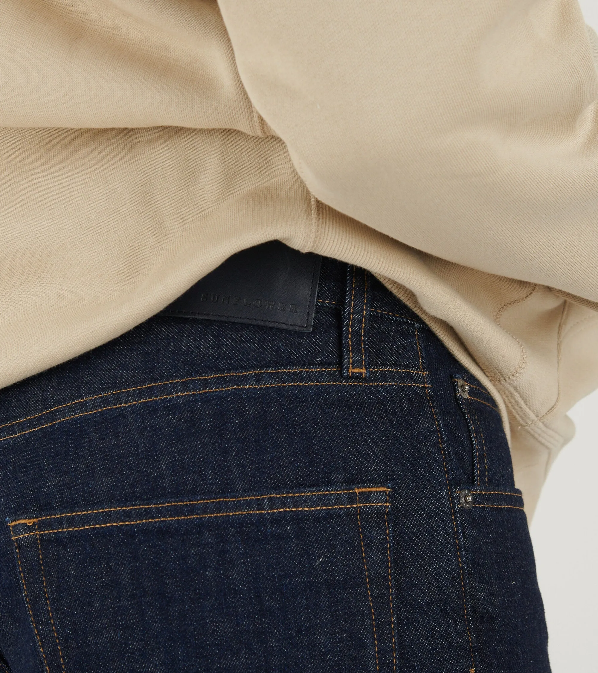 Loose Jeans Simple Rinse Blue
