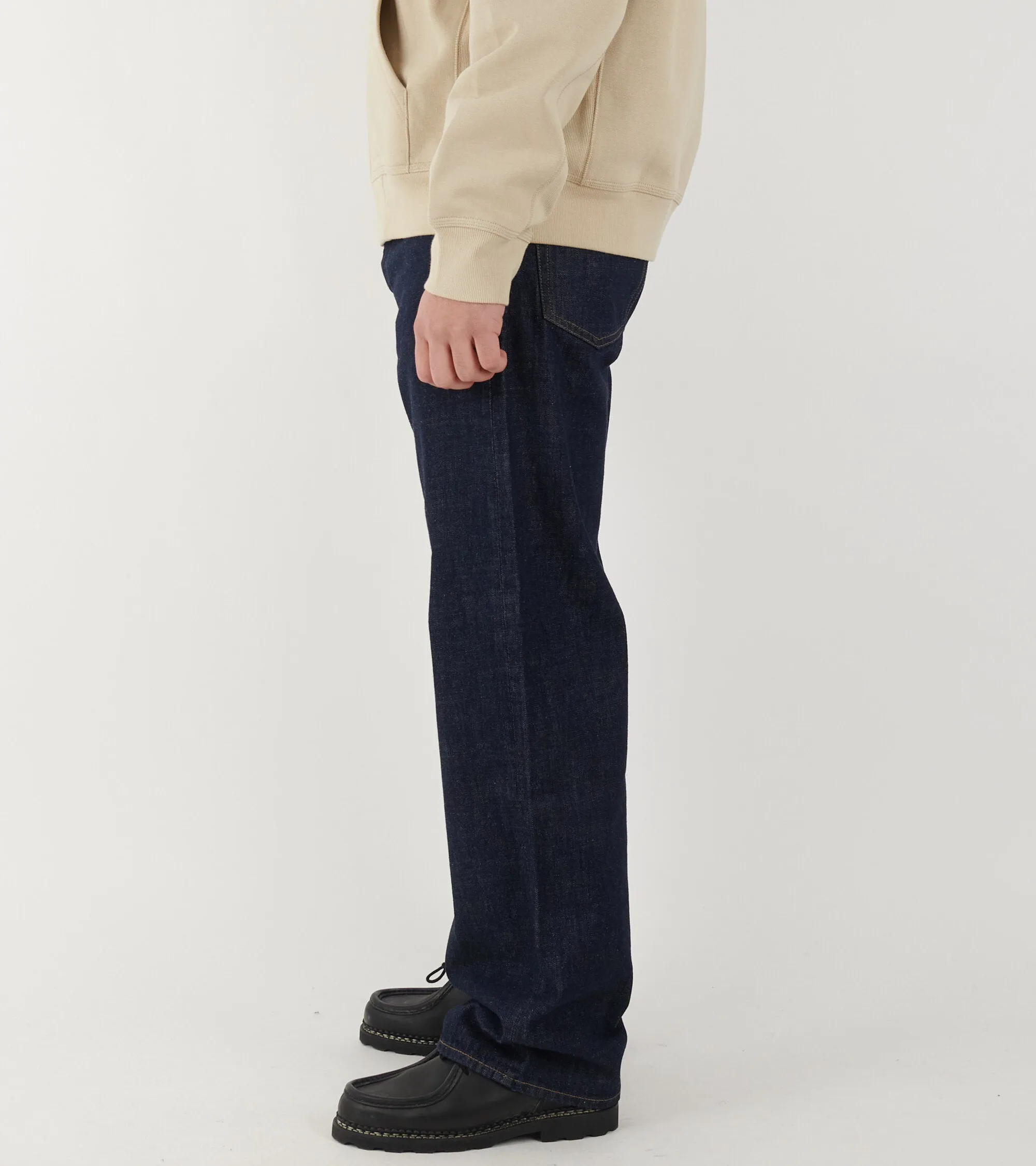 Loose Jeans Simple Rinse Blue