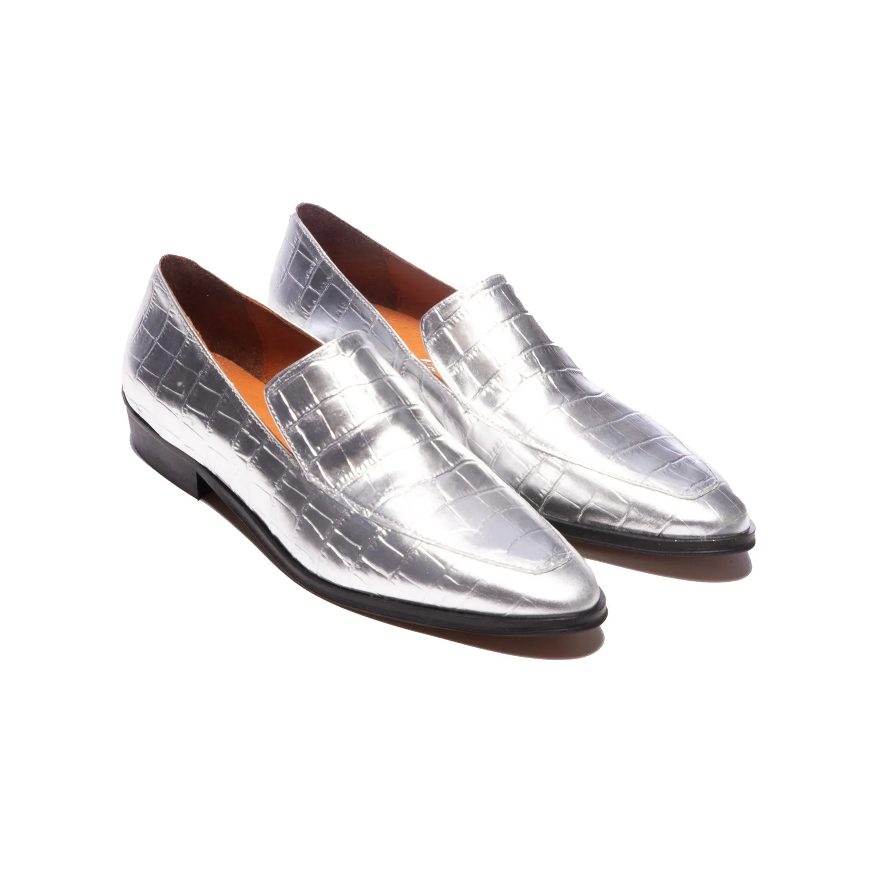 Marisol Silver Croco Leather