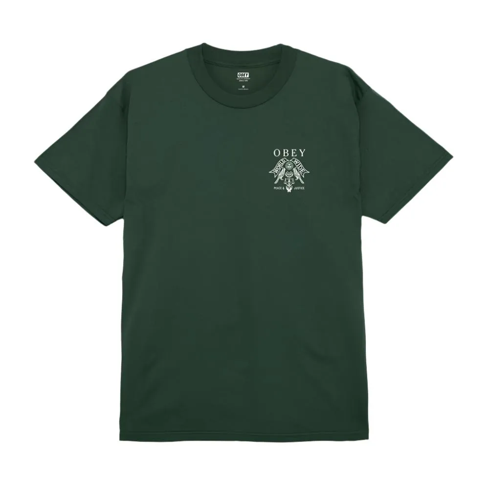 OBEY BIRDS OF JUSTICE TEE // FOREST GREEN