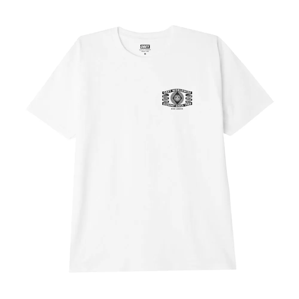 OBEY EYES OPEN BANNER TEE // WHITE