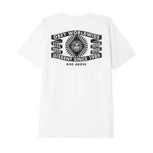 OBEY EYES OPEN BANNER TEE // WHITE