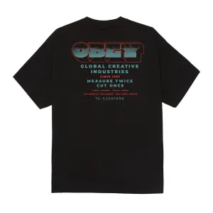 OBEY MEASURE TWICE TEE // BLACK