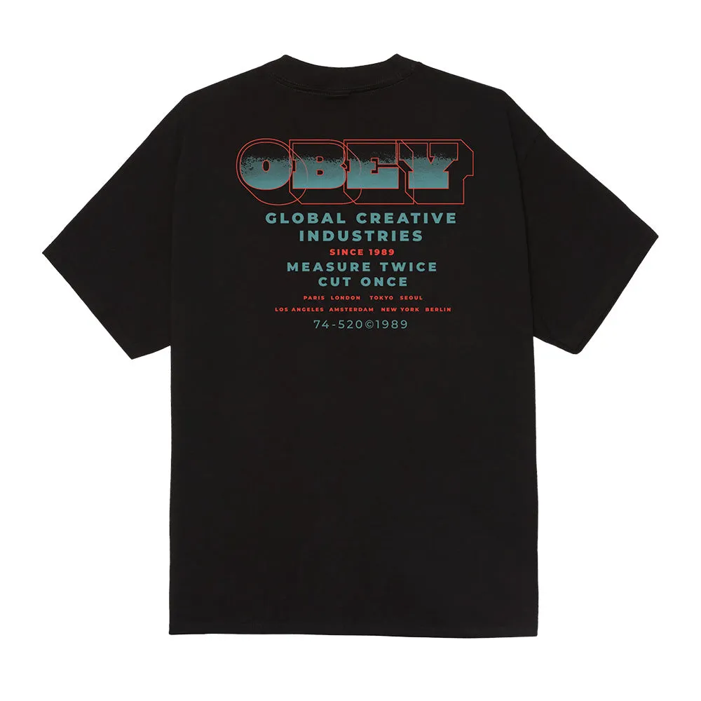 OBEY MEASURE TWICE TEE // BLACK