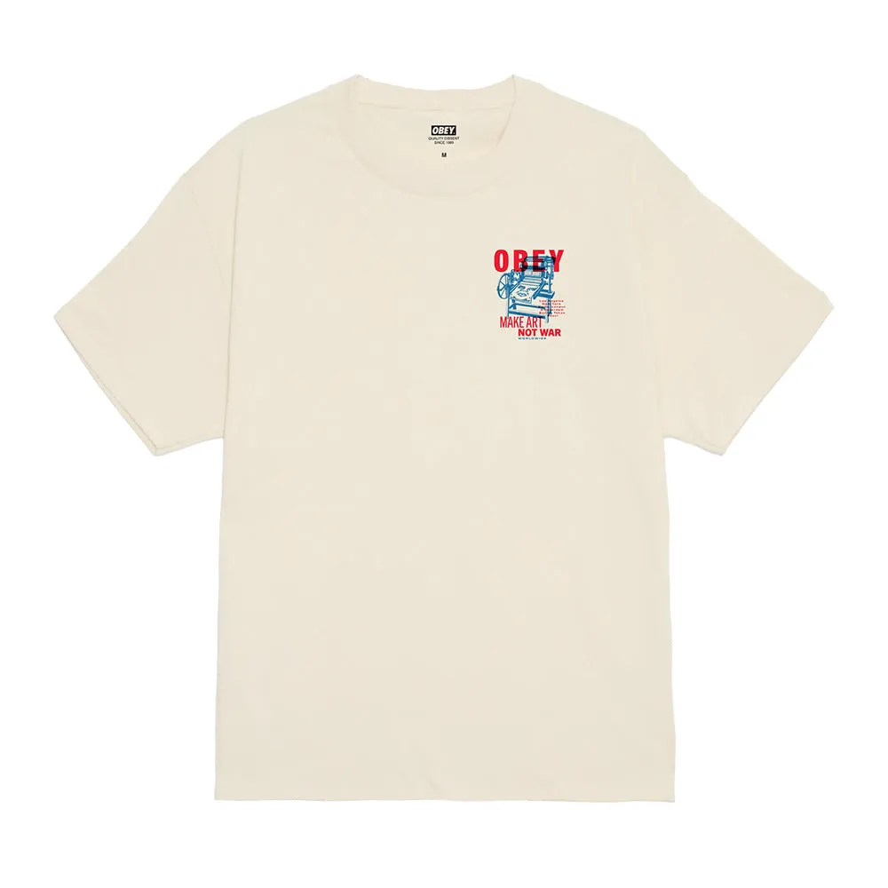 OBEY PRINTING PRESS TEE // CREAM