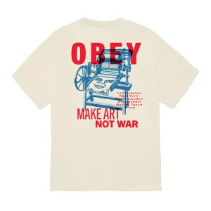 OBEY PRINTING PRESS TEE // CREAM