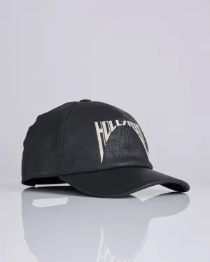 Rick Owens DRKSHDW Baseball Cap Hollywood Foil Stretch Denim Black Pearl