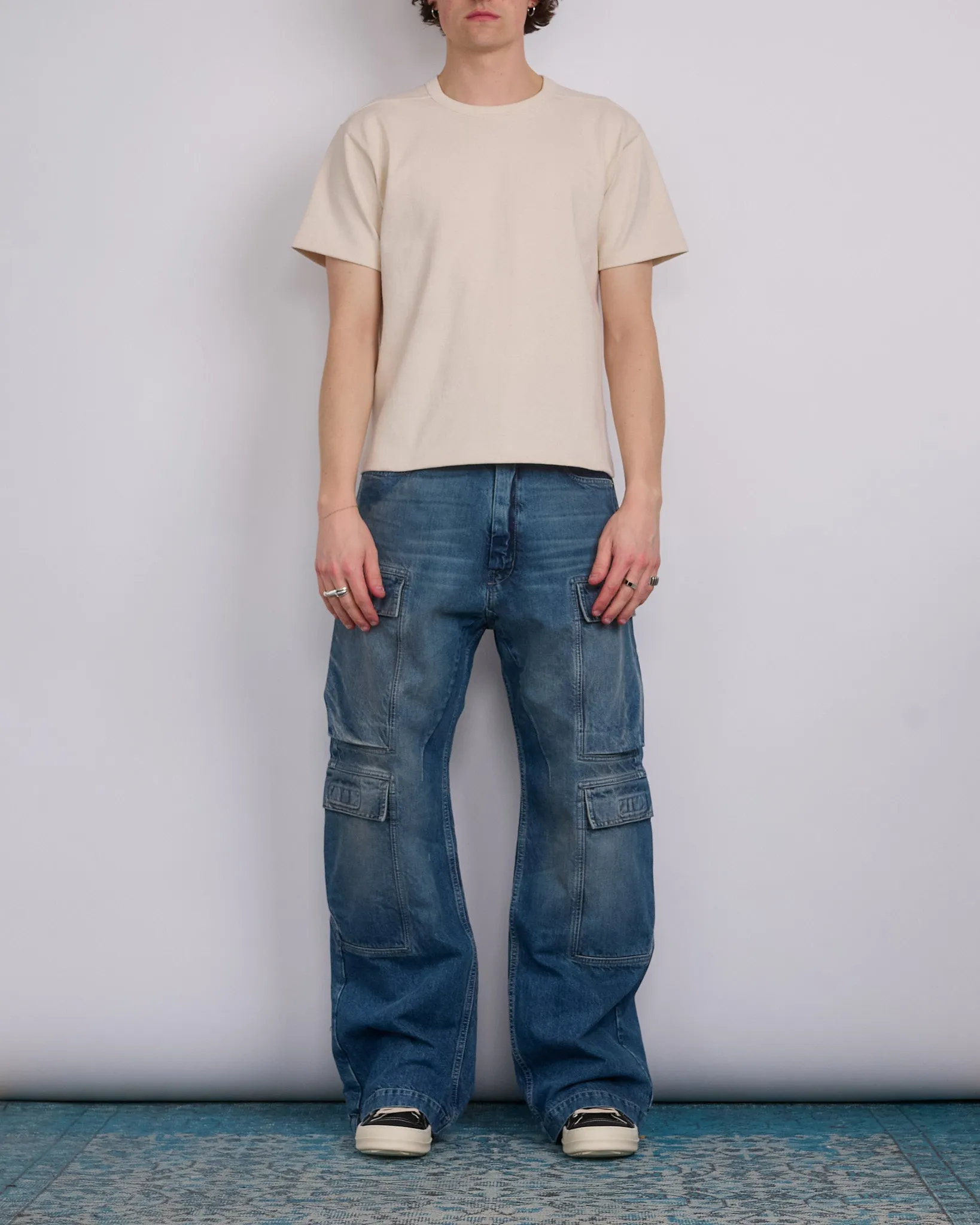 Rick Owens DRKSHDW Double Cargo Jn 13oz Dnm Wshd Indigo
