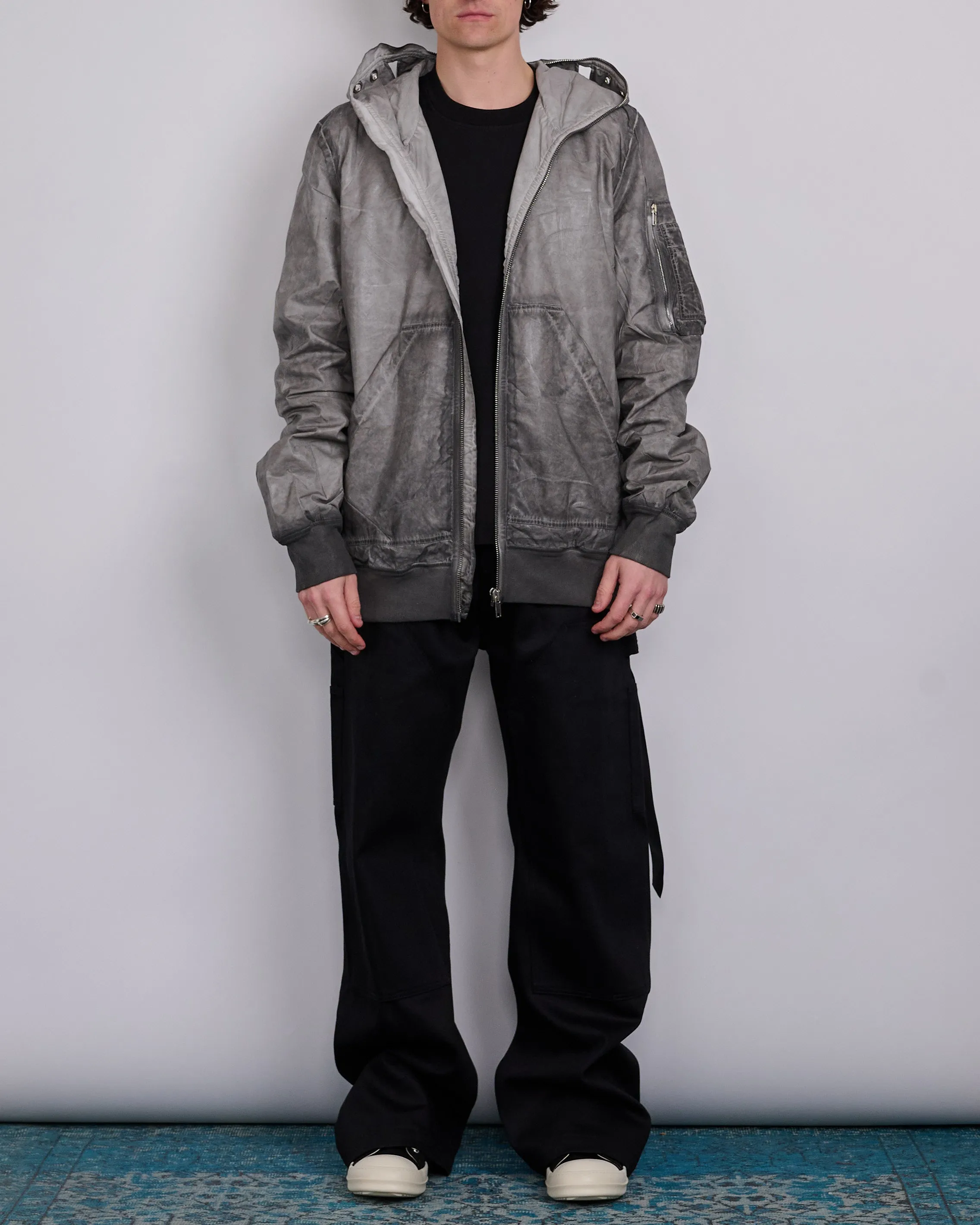 Rick Owens DRKSHDW Gimp Flight Bomber Foil Poplin Dark Dust