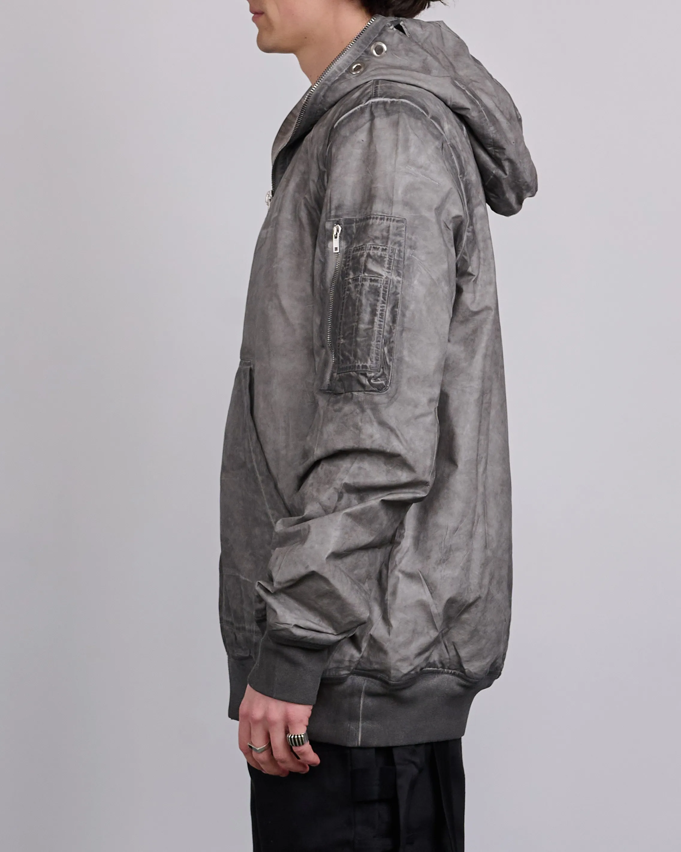Rick Owens DRKSHDW Gimp Flight Bomber Foil Poplin Dark Dust