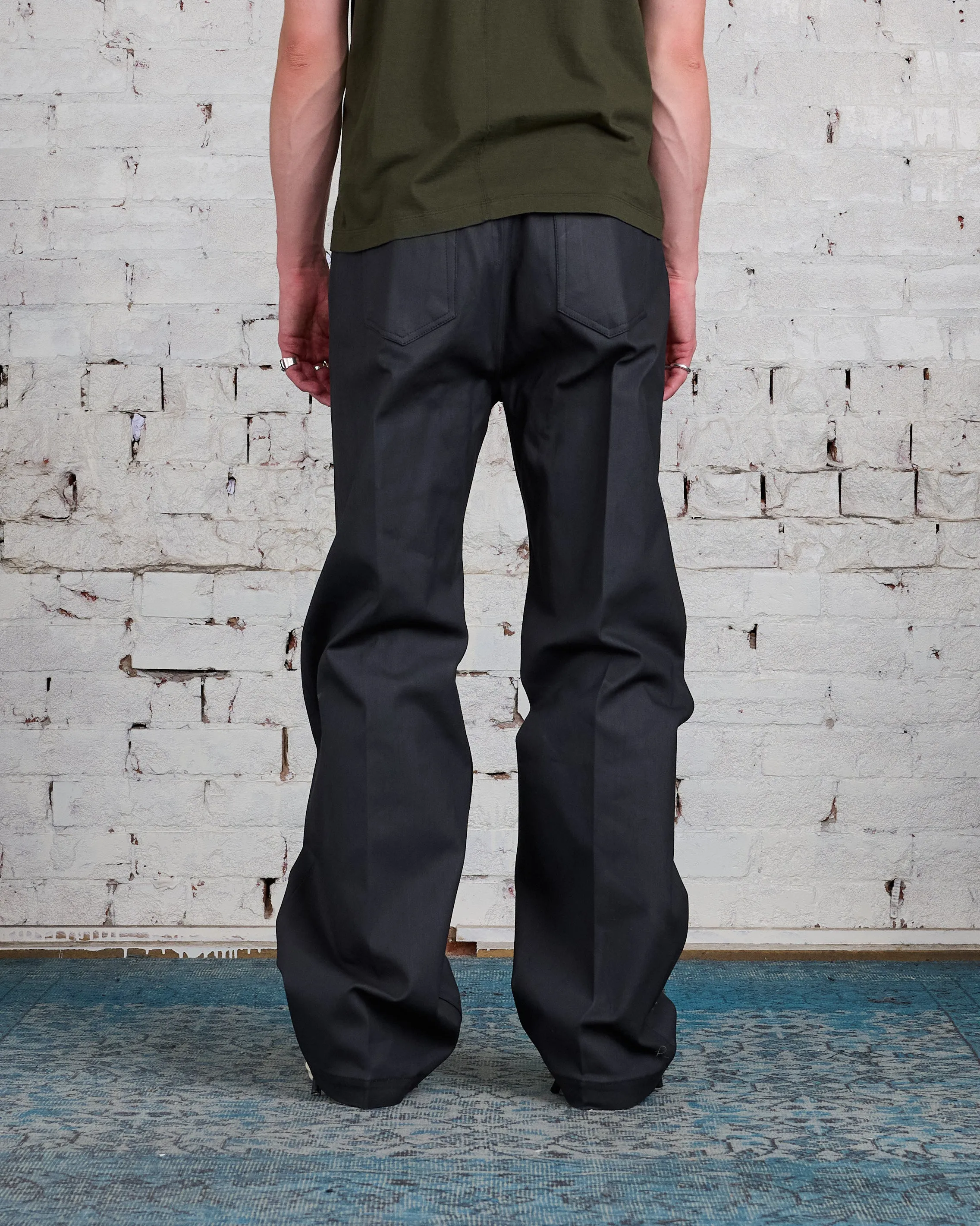 Rick Owens Geth Jean Chalk Stretch Denim Black