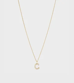 Simple C Necklace Gold