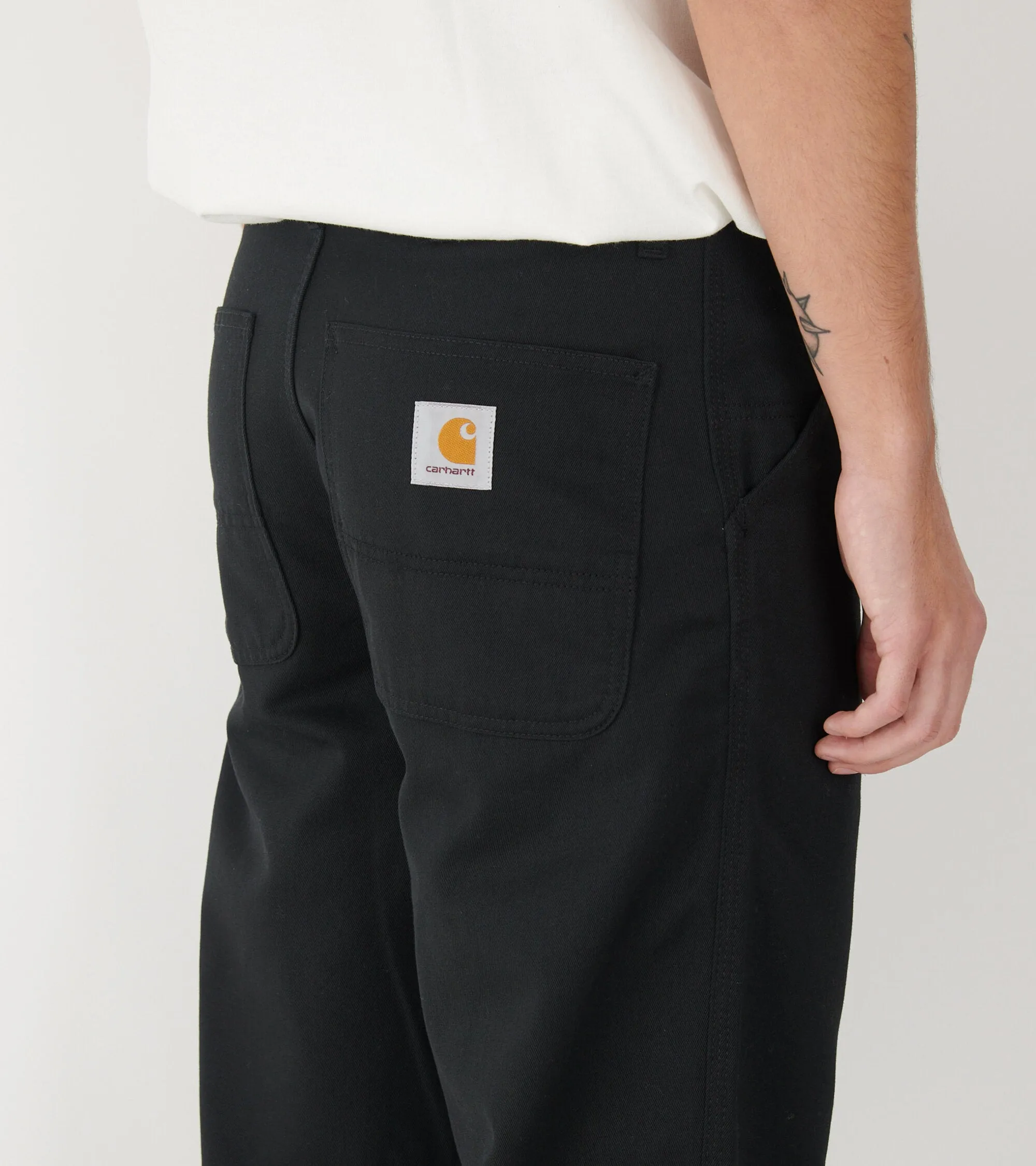 Simple Pant Rinsed Black