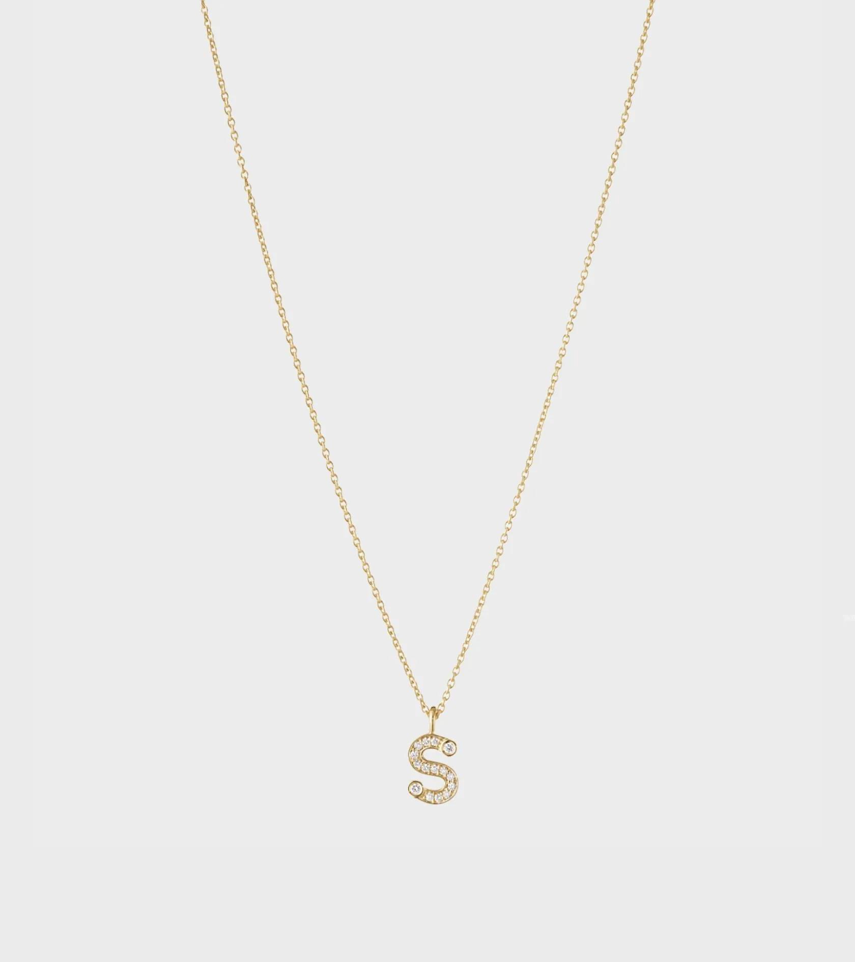 Simple S Necklace Gold