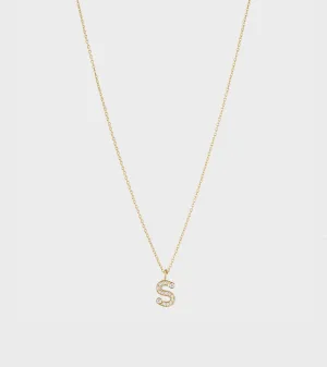 Simple S Necklace Gold