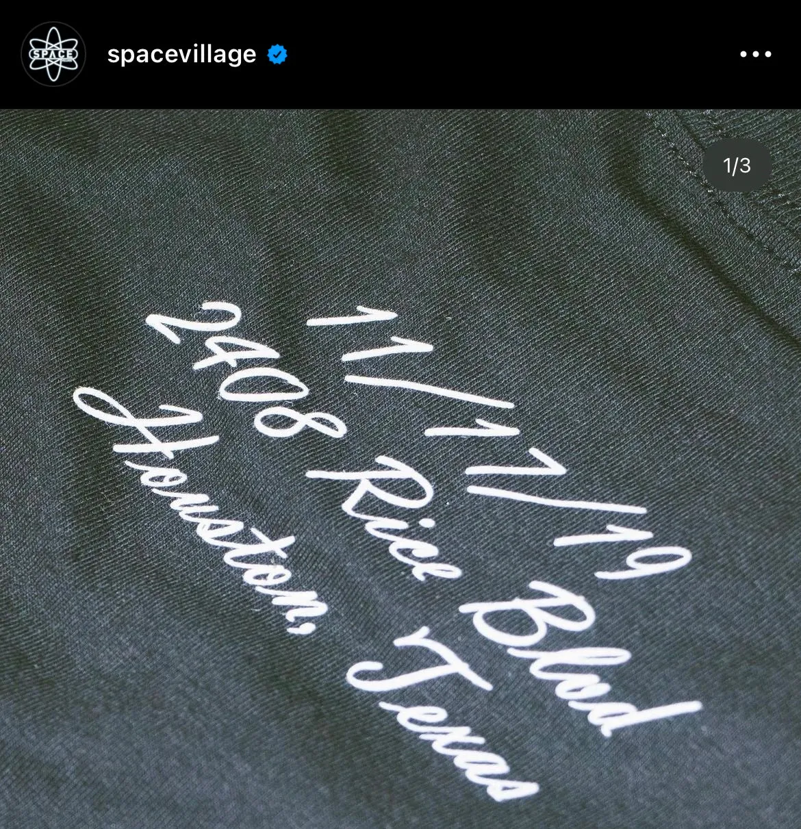 Space Village 3-Year Anniversary Tee (Black)