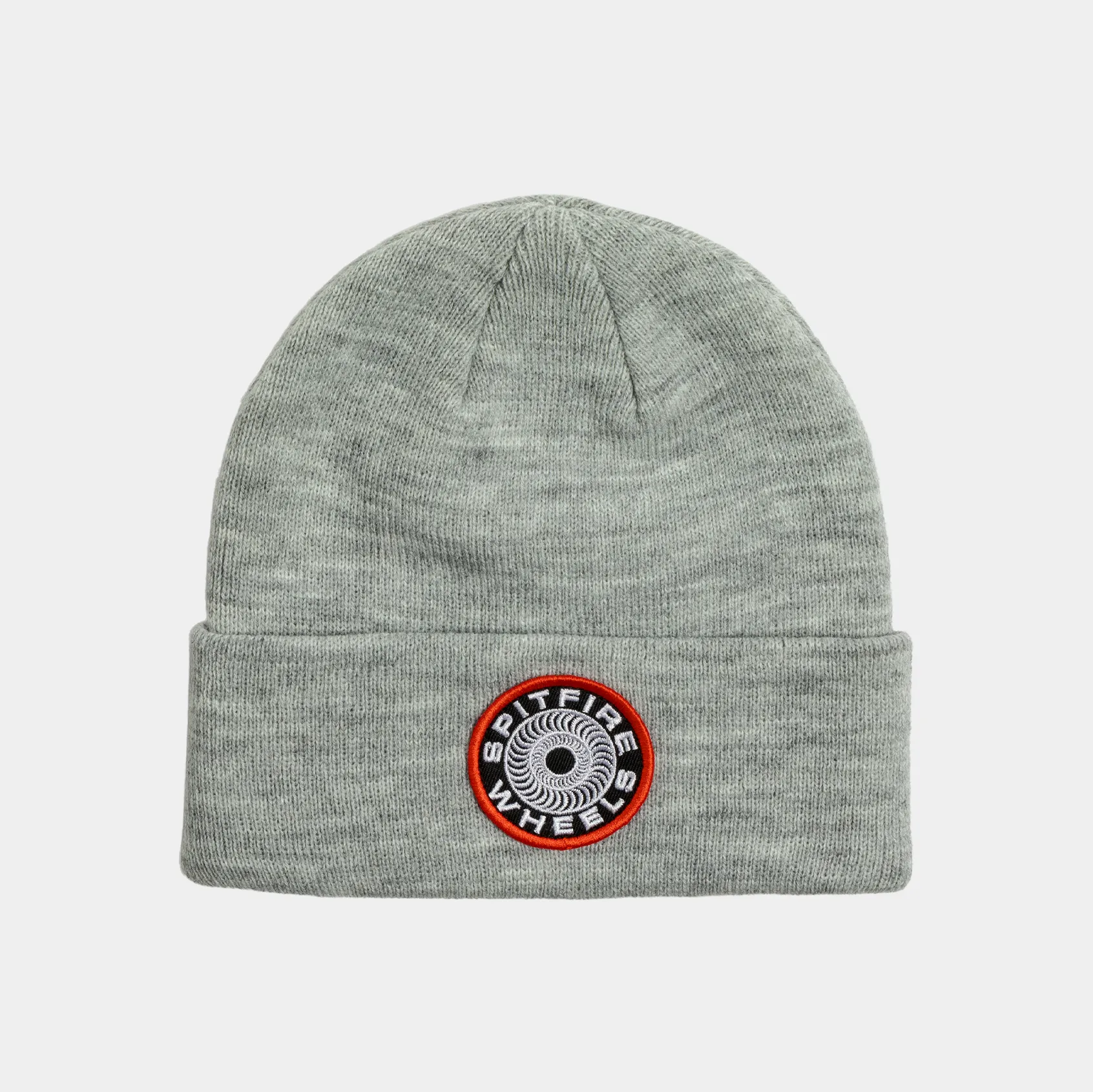 SPITFIRE CLASSIC '87 SWIRL PATCH CUFF BEANIE - HEATHER GREY/BLACK