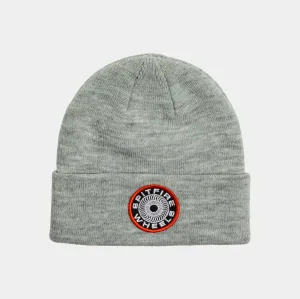 SPITFIRE CLASSIC '87 SWIRL PATCH CUFF BEANIE - HEATHER GREY/BLACK