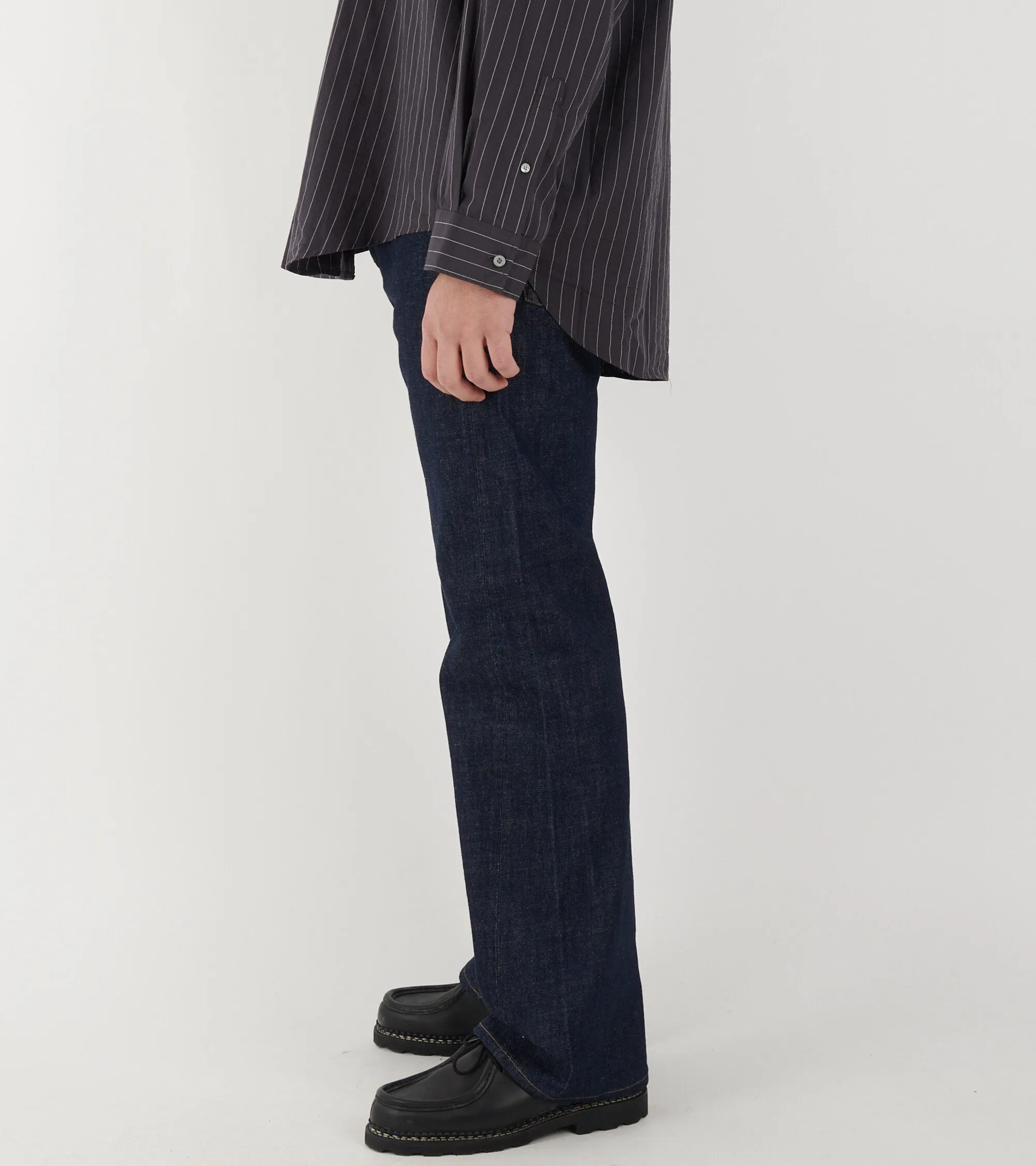Straight Twist Jeans Simple Rinse Blue