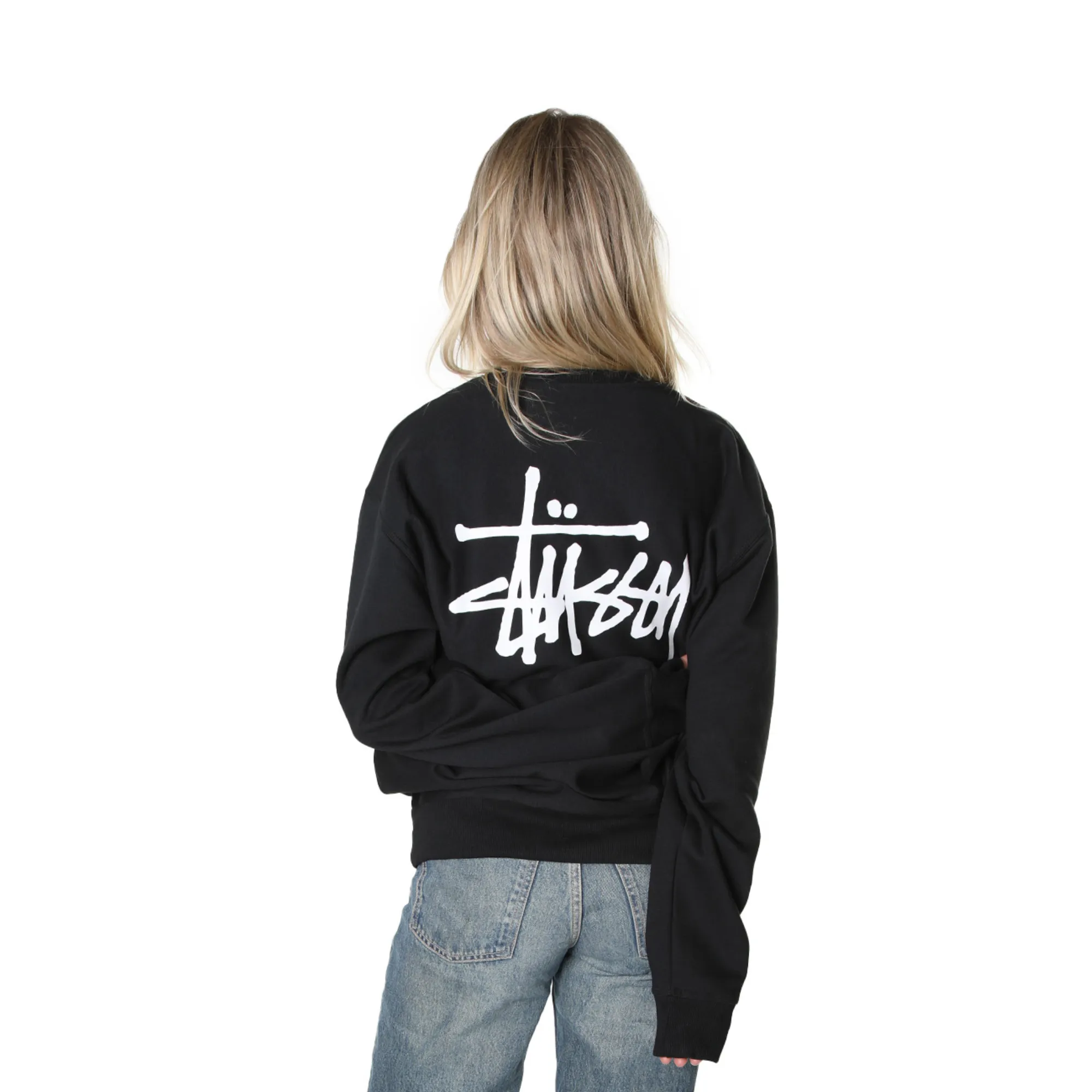 Stssy Basic Crew Black