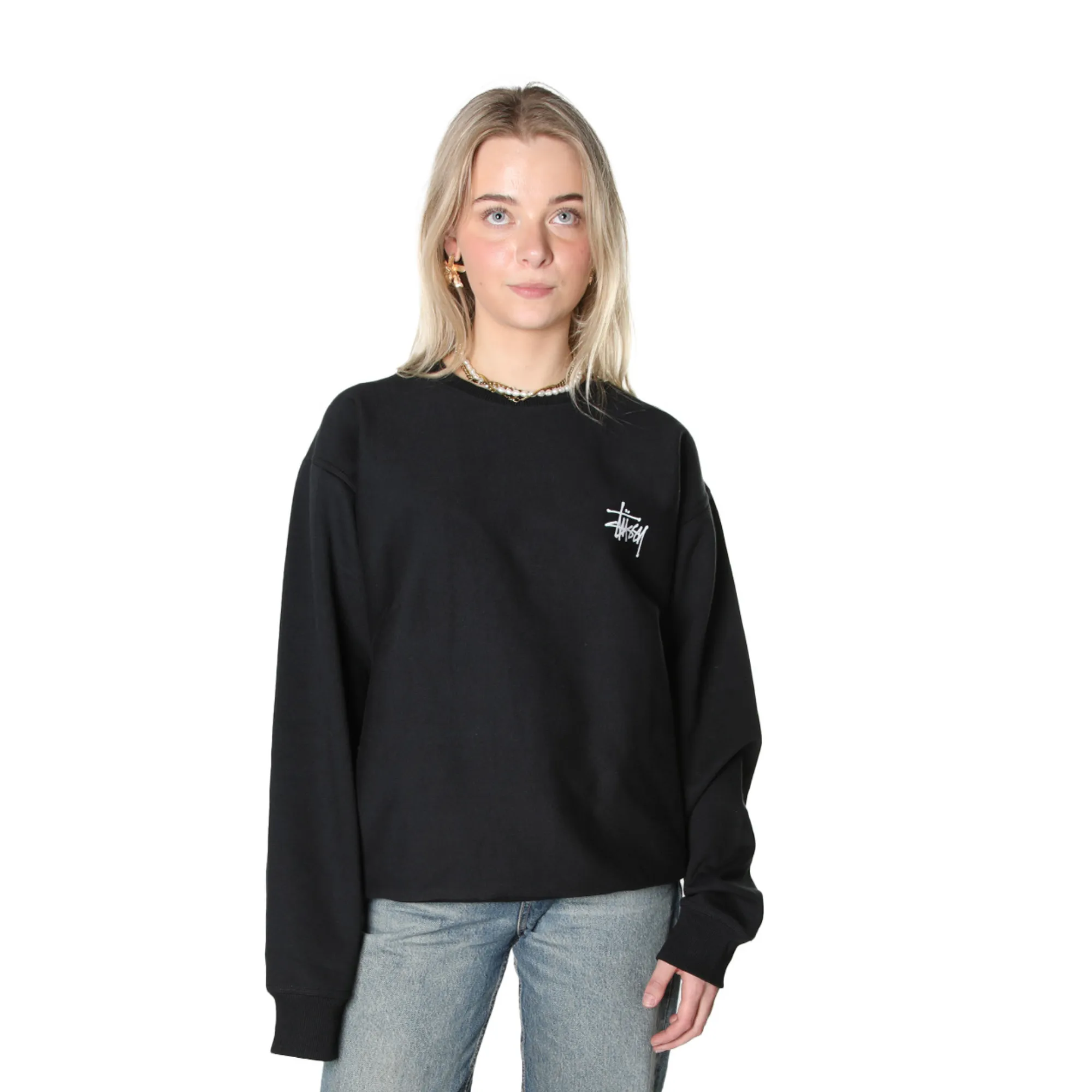 Stssy Basic Crew Black