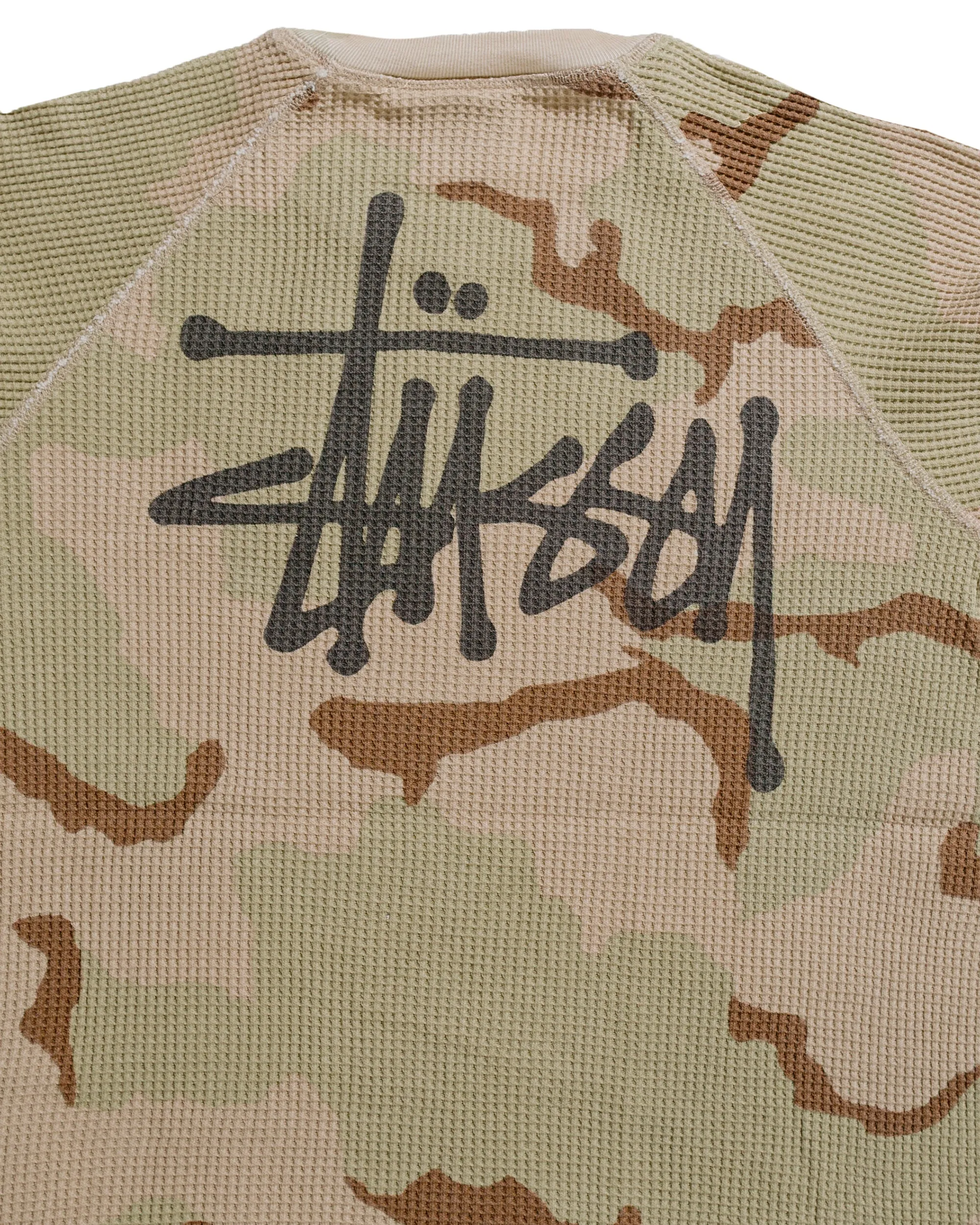 Stssy Basic Stock Raglan Thermal Sand Camo