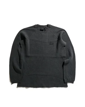 Stssy Basic Stock Raglan Thermal Washed Black