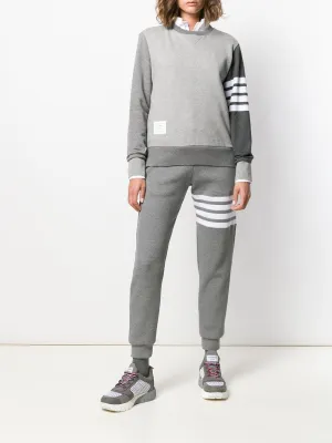 THOM BROWNE - Women Pullovee Sweatshirt W/ Engineered 4 Bar In Funmix Classic Loopback