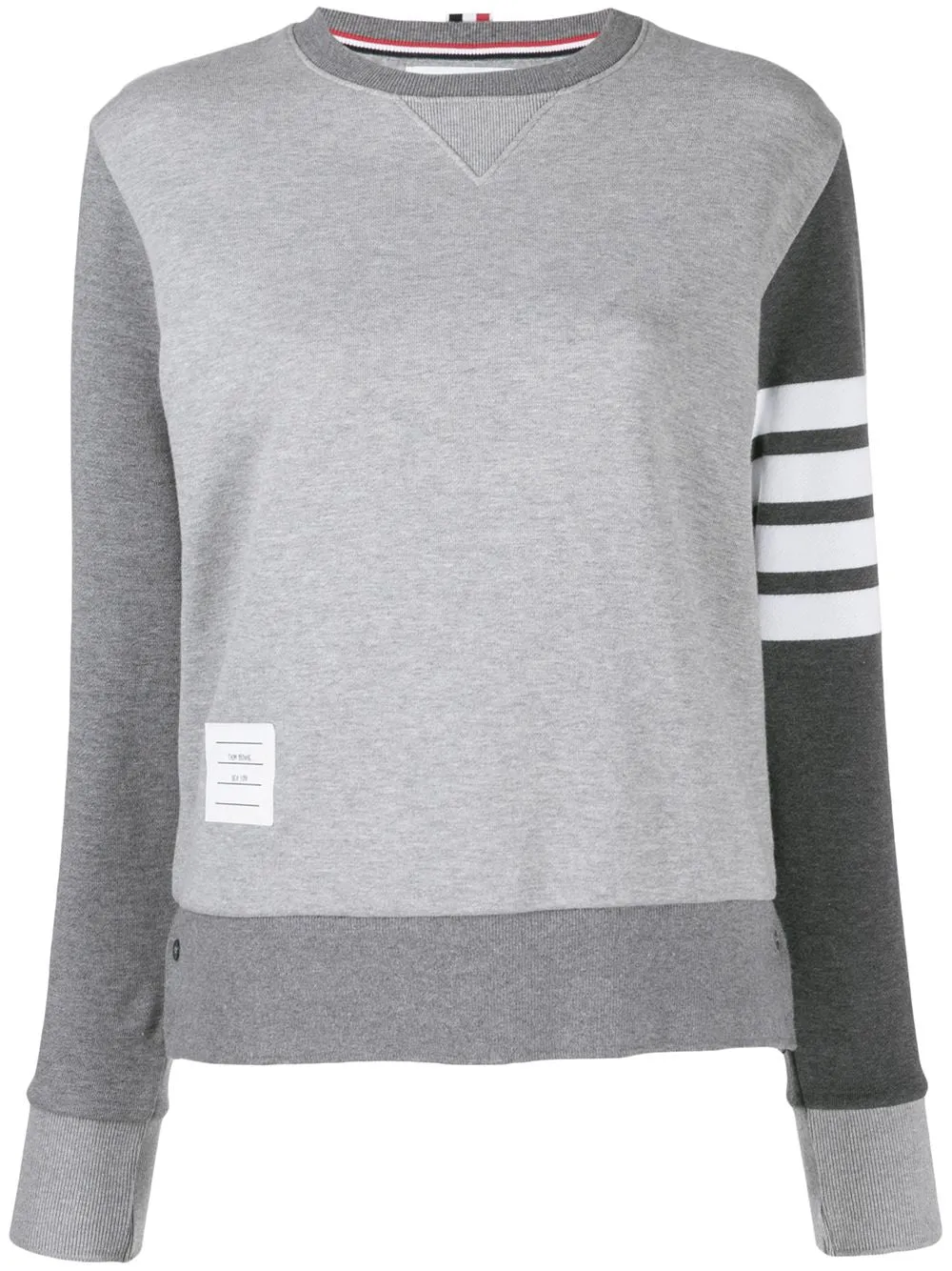 THOM BROWNE - Women Pullovee Sweatshirt W/ Engineered 4 Bar In Funmix Classic Loopback